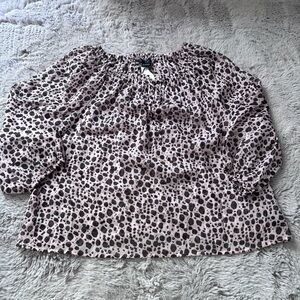 NWT Sanctuary sheer Leopard Animal print blouse size XL